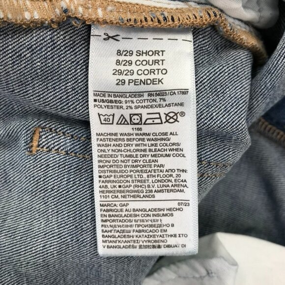 GAP Womens Size 8/29 Short Universal Legging Distressed Raw Hem Mid Rise Jeans - Picture 8 of 15